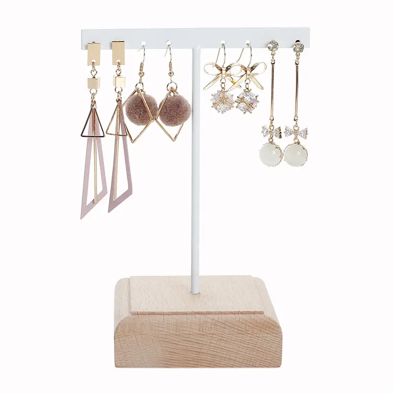 Casual Solid Wood Iron Earring Rack - Image 6