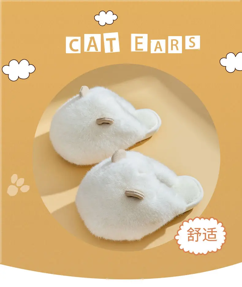 New Postpartum Shoes for Women in Autumn and Winter 2024 Furry Indoor Home Non-Slip Warm Thick-Soled Cotton Slippers for Women Spring & Fall — feature 1