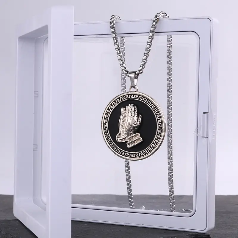 Stainless Steel College Student Buddha Pendant Necklace