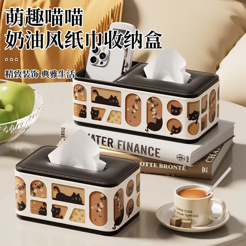 Luxury Marble Top Paper Box with Gold Trim — feature 1
