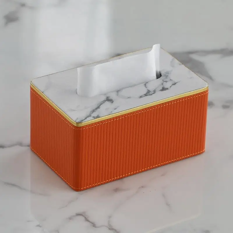 Luxury Marble Top Paper Box with Gold Trim - Image 7