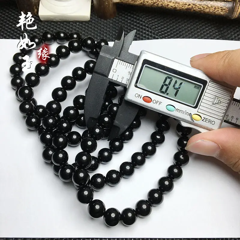 Black Tourmaline Single Circle Bracelet for Men Women - Image 3