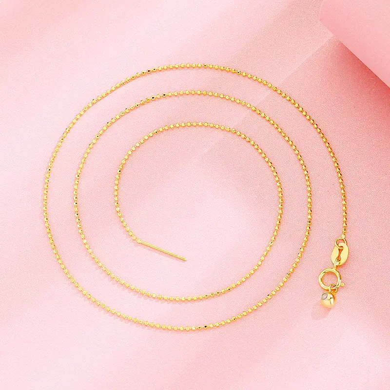 Sterling Silver S Chain Clavicle with Rose Gold Clasp