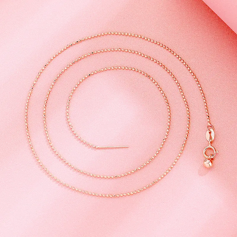 Sterling Silver S Chain Clavicle with Rose Gold Clasp