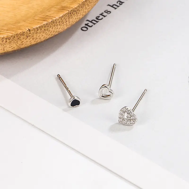 Diamond Encrusted Love Earrings for Women - Image 2
