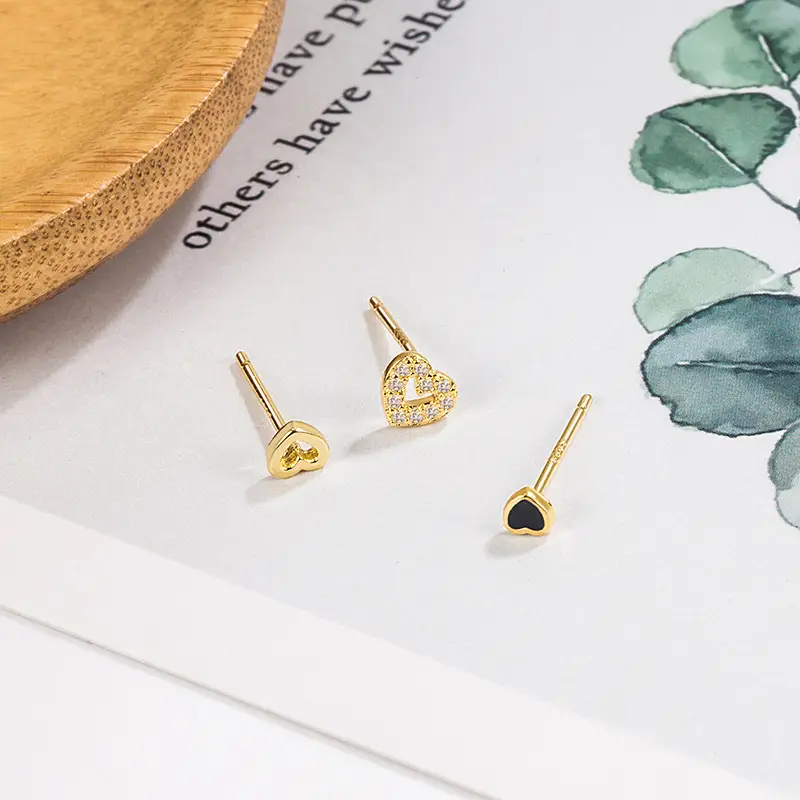 Diamond Encrusted Love Earrings for Women - Image 3