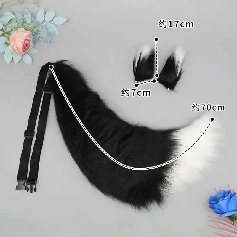 White Plush Fox & Wolf Tail Cosplay Accessories - Image 19