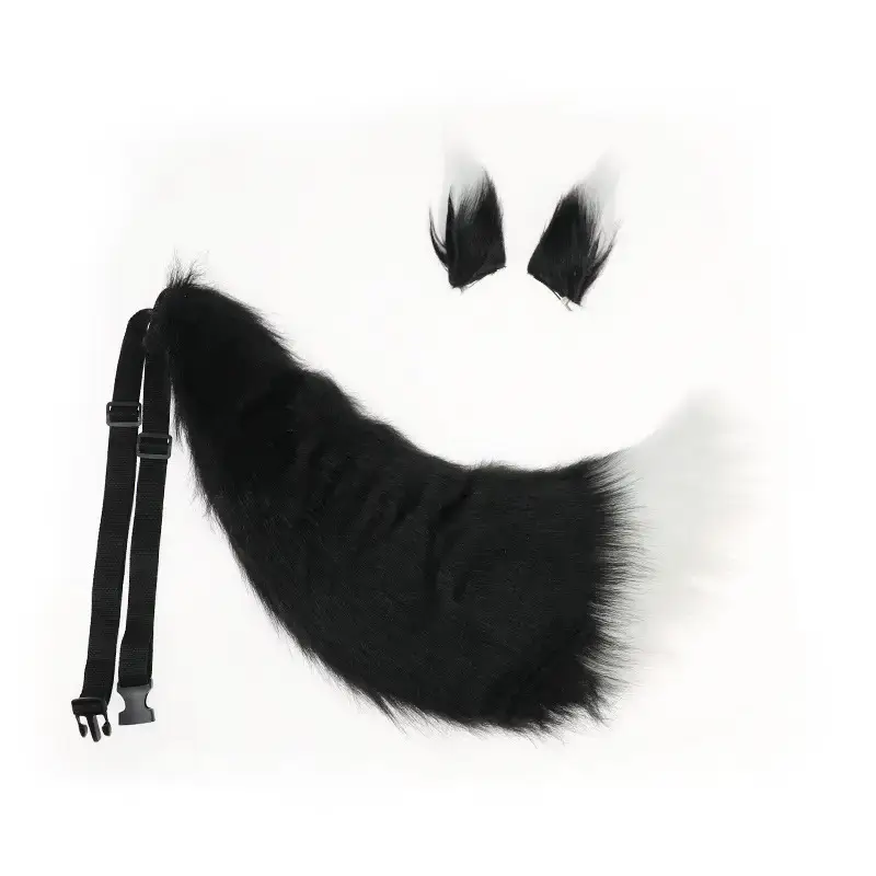 White Plush Fox & Wolf Tail Cosplay Accessories - Image 20