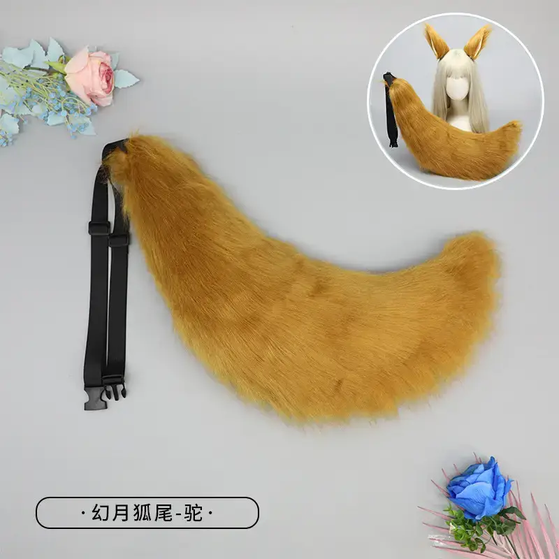 White Plush Fox & Wolf Tail Cosplay Accessories - Image 3