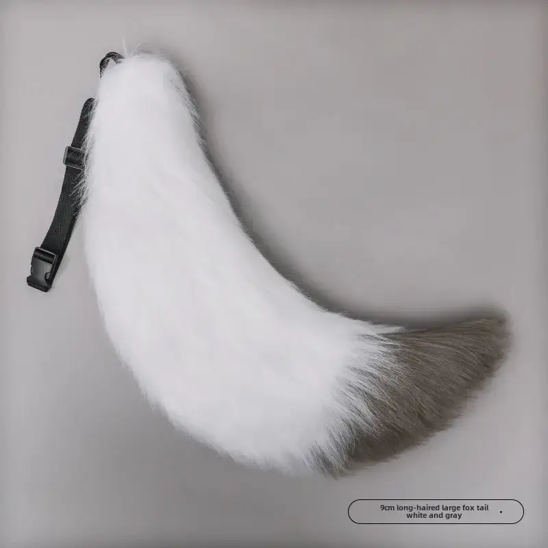White Plush Fox & Wolf Tail Cosplay Accessories - Image 12
