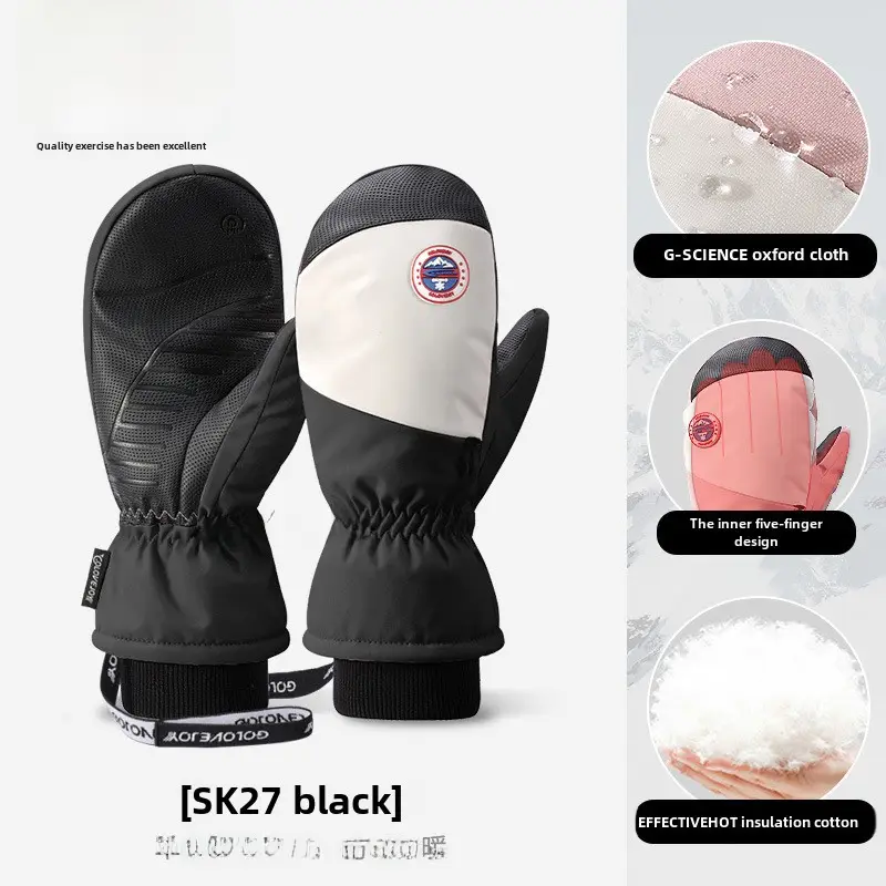 Winter Ski Gloves Electric Bike Anti-Slip Fleece Warm Women Men - Image 12