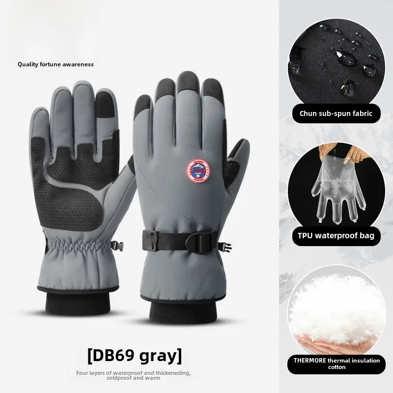Winter Ski Gloves Electric Bike Anti-Slip Fleece Warm Women Men - Image 22