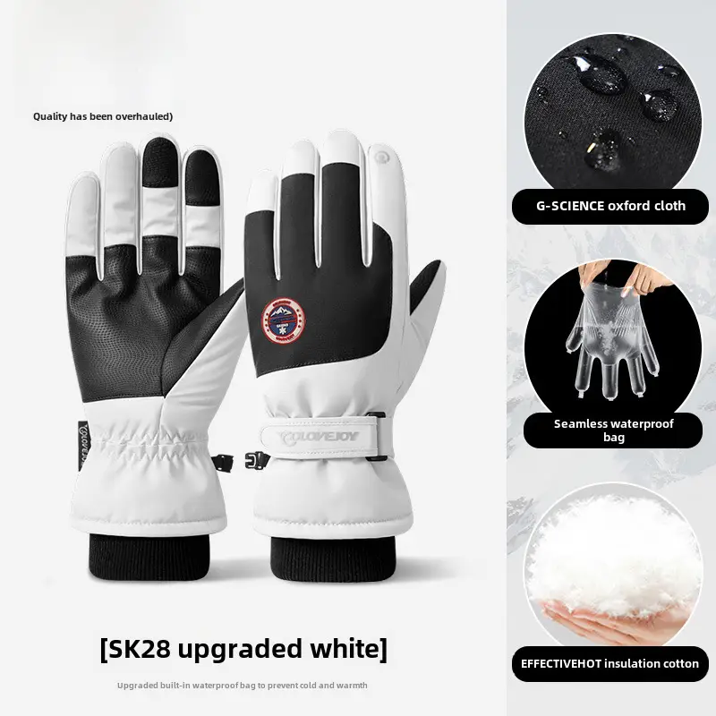 Winter Ski Gloves Electric Bike Anti-Slip Fleece Warm Women Men - Image 6