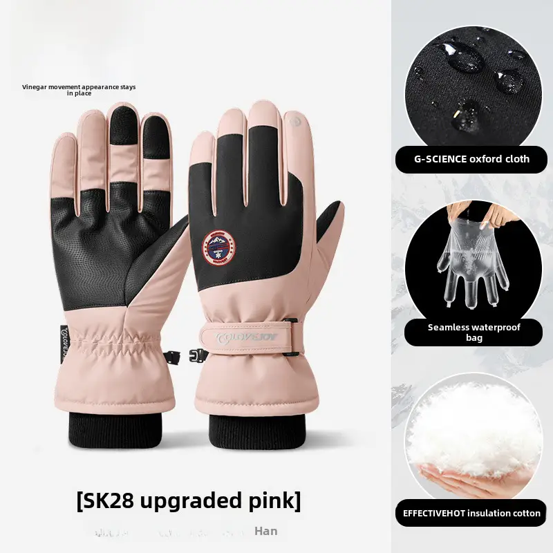 Winter Ski Gloves Electric Bike Anti-Slip Fleece Warm Women Men - Image 8