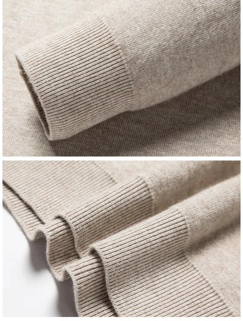 Men's Black Half Turtle Neck Sweater Base Shirt — feature 33