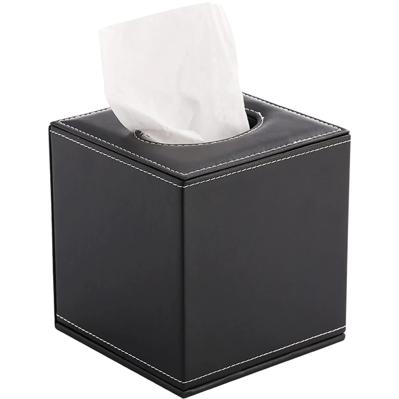 Square Heated Roll Tissue Box Vintage Flower Leather - Image 4