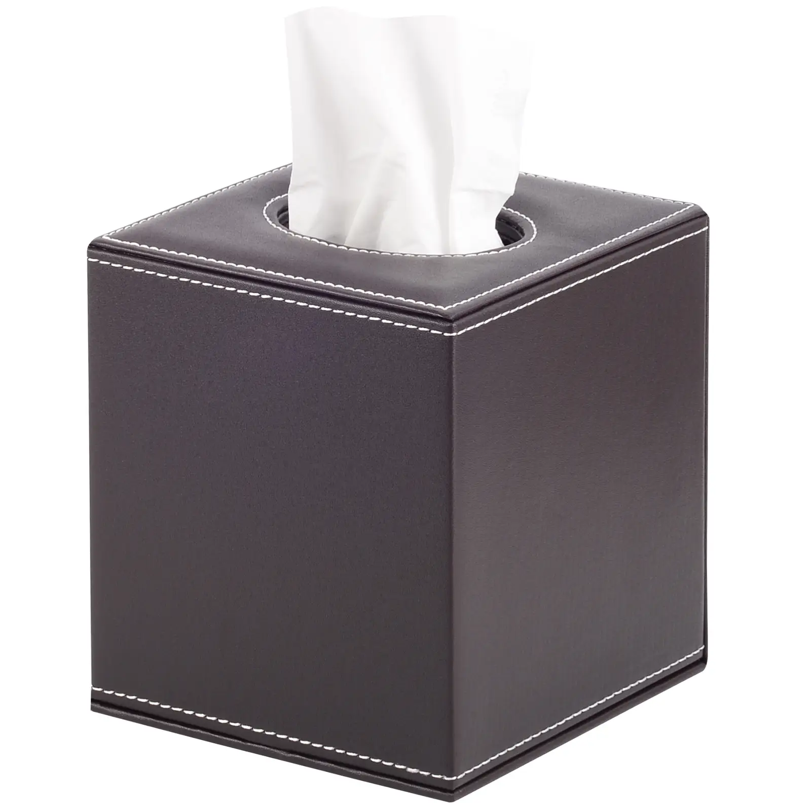 Square Heated Roll Tissue Box Vintage Flower Leather — feature 9