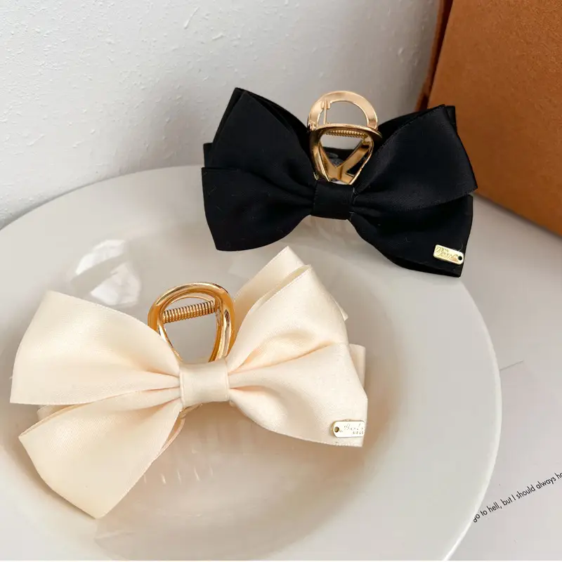 Black Bow Metal Hair Grab Clip for Women — feature 13