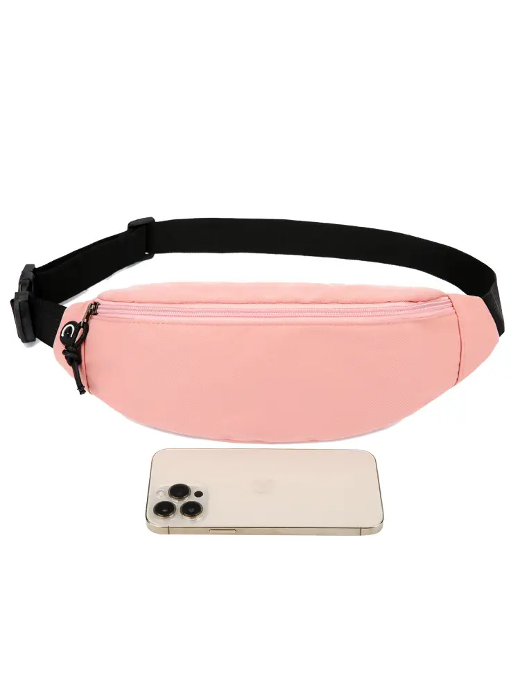 Women's Blue Canvas Waist Bag with Adjustable Strap - Image 7