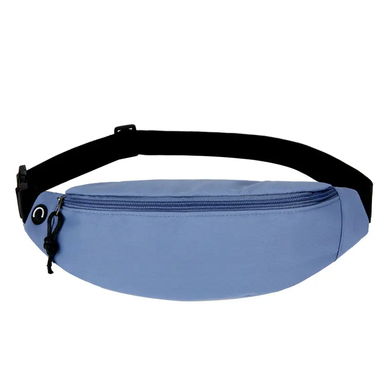 Women's Blue Canvas Waist Bag with Adjustable Strap - Image 2