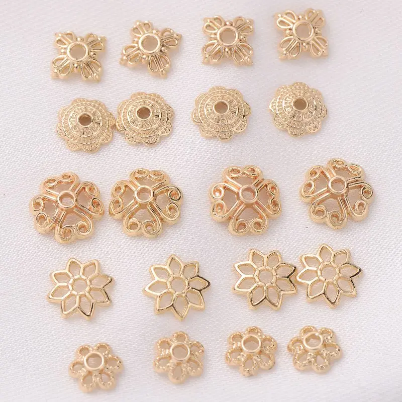 14K Gold Floral Beads for Jewelry Making — feature 2