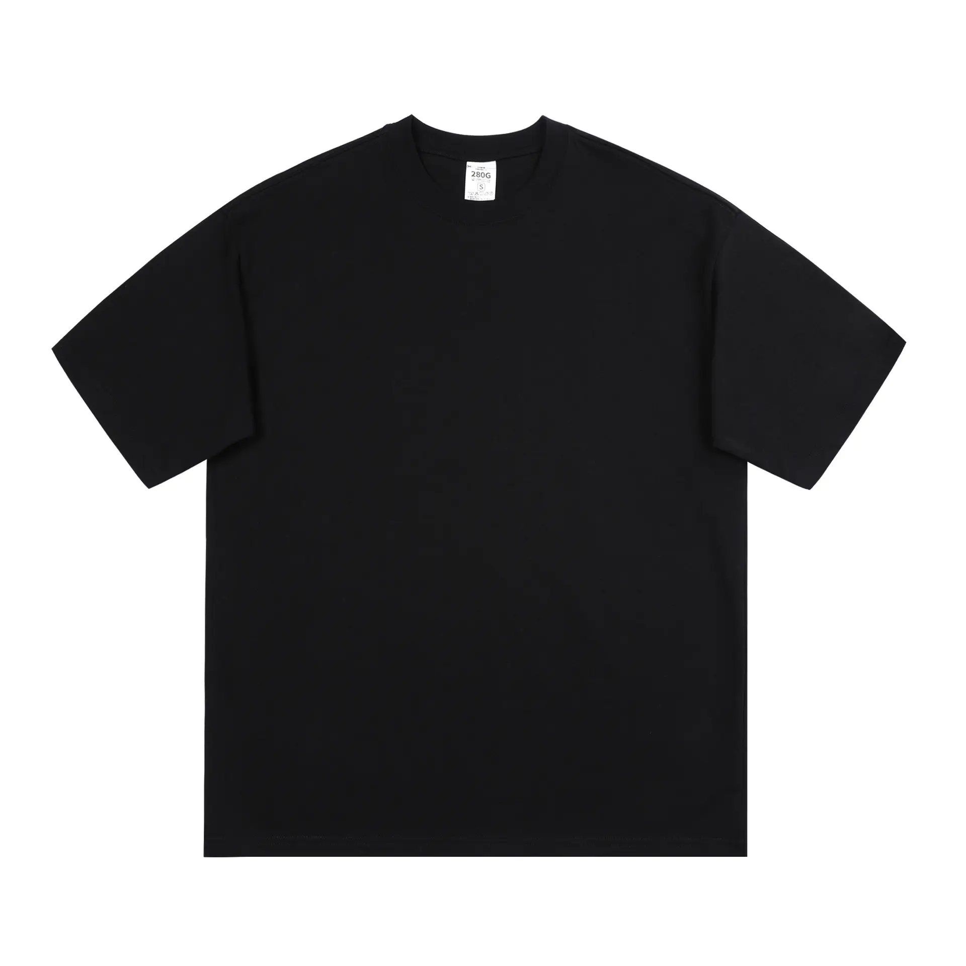 Men's Black Cotton T-Shirt Large Loose Breathable - Image 21