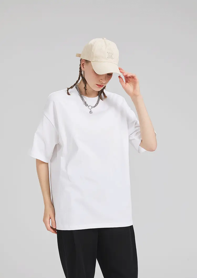 Men's Black Cotton T-Shirt Large Loose Breathable — feature 15