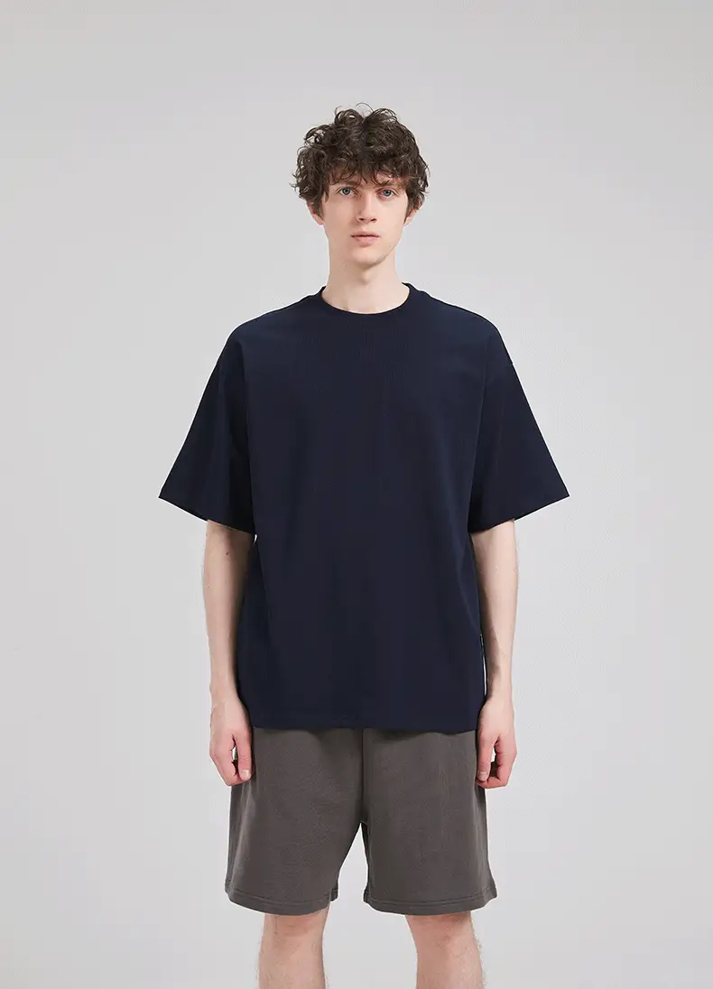 Men's Black Cotton T-Shirt Large Loose Breathable — feature 24