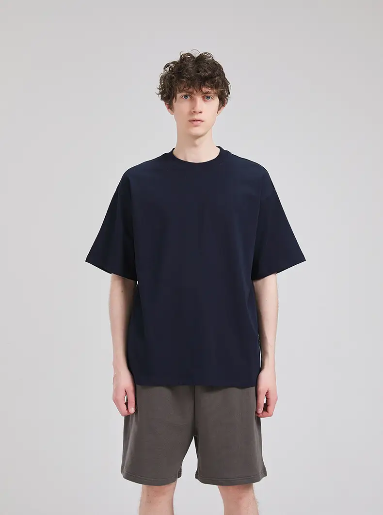 Men's Black Cotton T-Shirt Large Loose Breathable — feature 26