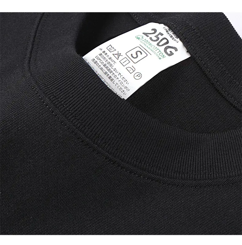 Men's Black Cotton T-Shirt Large Loose Breathable — feature 64