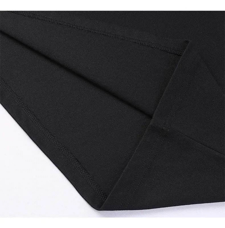 Men's Black Cotton T-Shirt Large Loose Breathable — feature 68