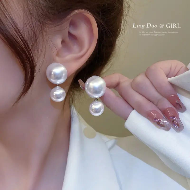 Retro Pearl Earrings for Bride Elegant Fashion