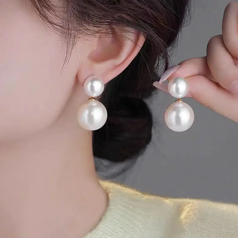 Retro Pearl Earrings for Bride Elegant Fashion
