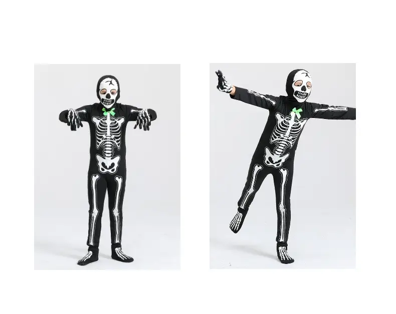 Halloween Skeleton Dance Suit Kids Horror Costume — feature 3
