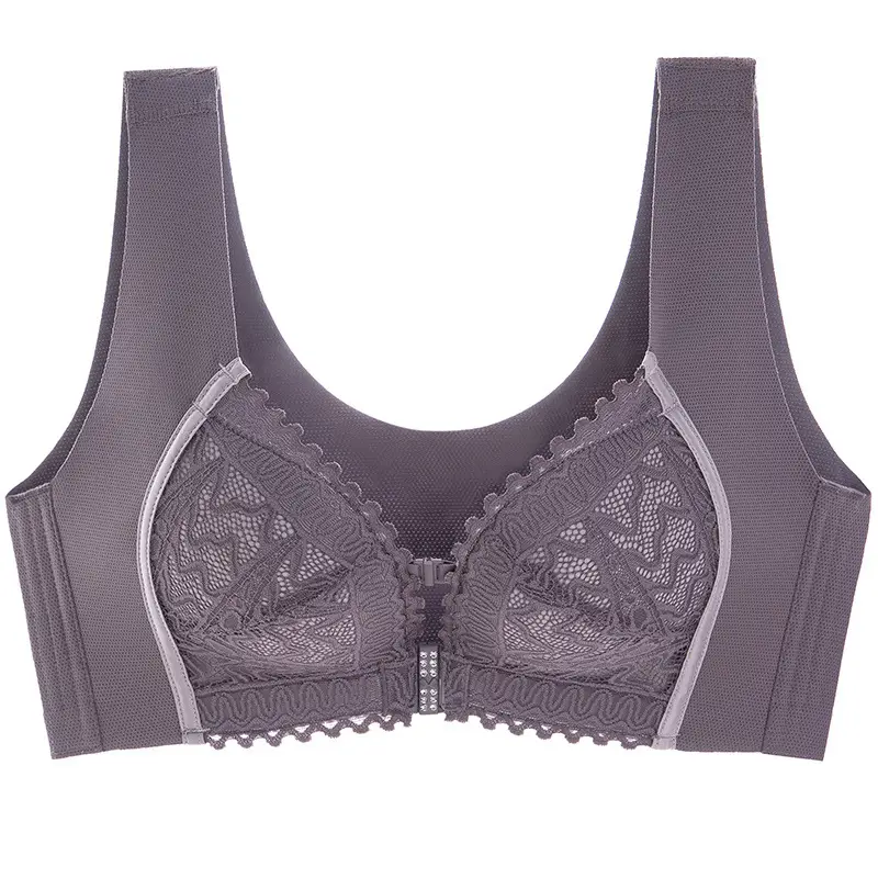 Vest-Style Seamless Bra with Front Buckle, Push-Up, Anti-Sagging, Sports Bra, Integrated Backless Bra with Chest Pads - Image 9