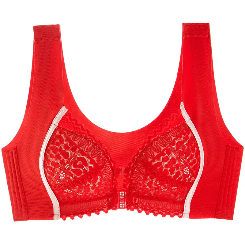 Vest-Style Seamless Bra with Front Buckle, Push-Up, Anti-Sagging, Sports Bra, Integrated Backless Bra with Chest Pads - Image 2
