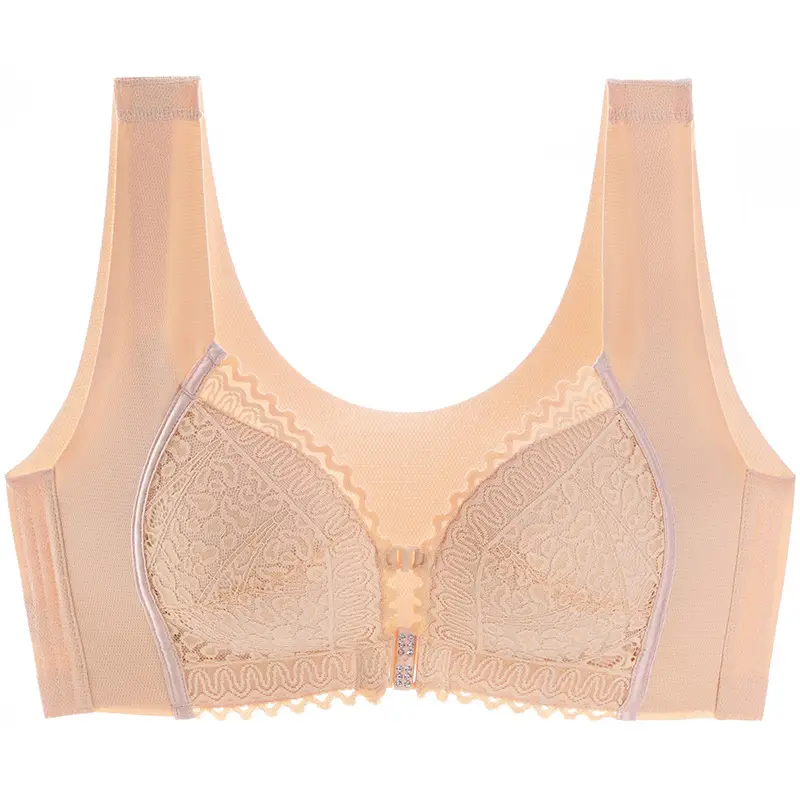 Vest-Style Seamless Bra with Front Buckle, Push-Up, Anti-Sagging, Sports Bra, Integrated Backless Bra with Chest Pads - Image 3