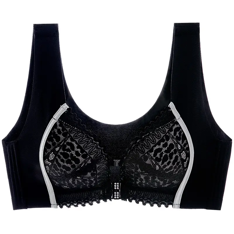 Vest-Style Seamless Bra with Front Buckle, Push-Up, Anti-Sagging, Sports Bra, Integrated Backless Bra with Chest Pads - Image 4