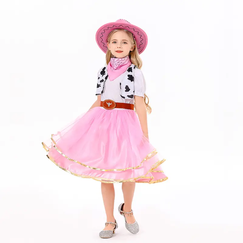 Girls Halloween Princess Costume Blue Skirt Masquerade Dress - Image 7