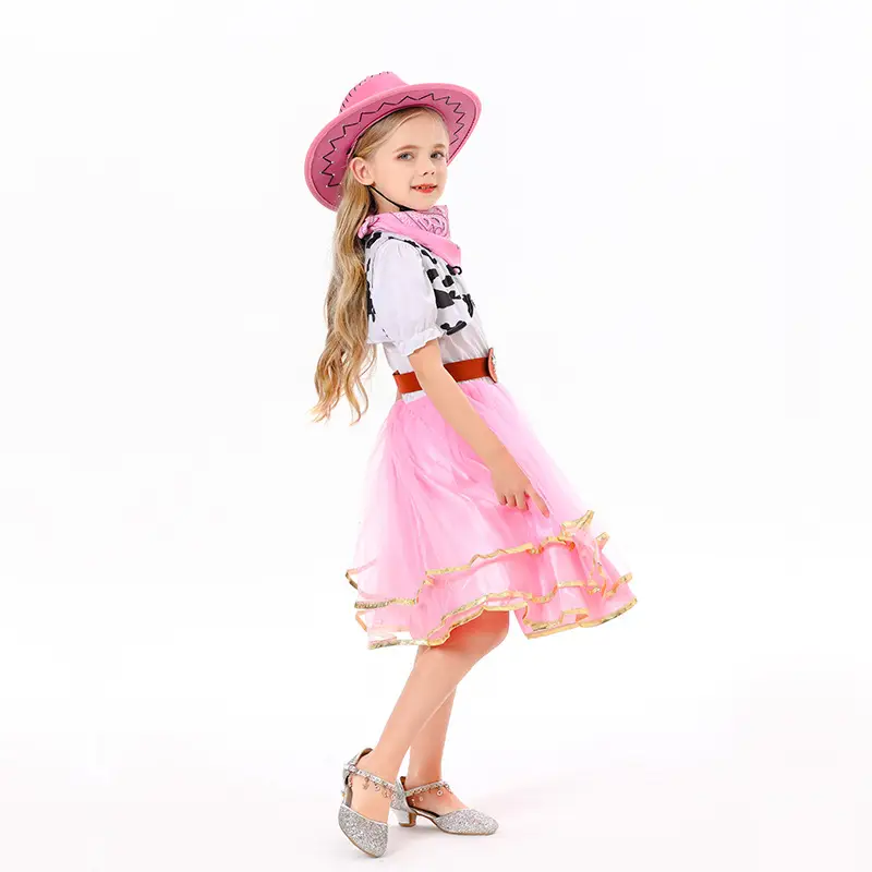Girls Halloween Princess Costume Blue Skirt Masquerade Dress — feature 7