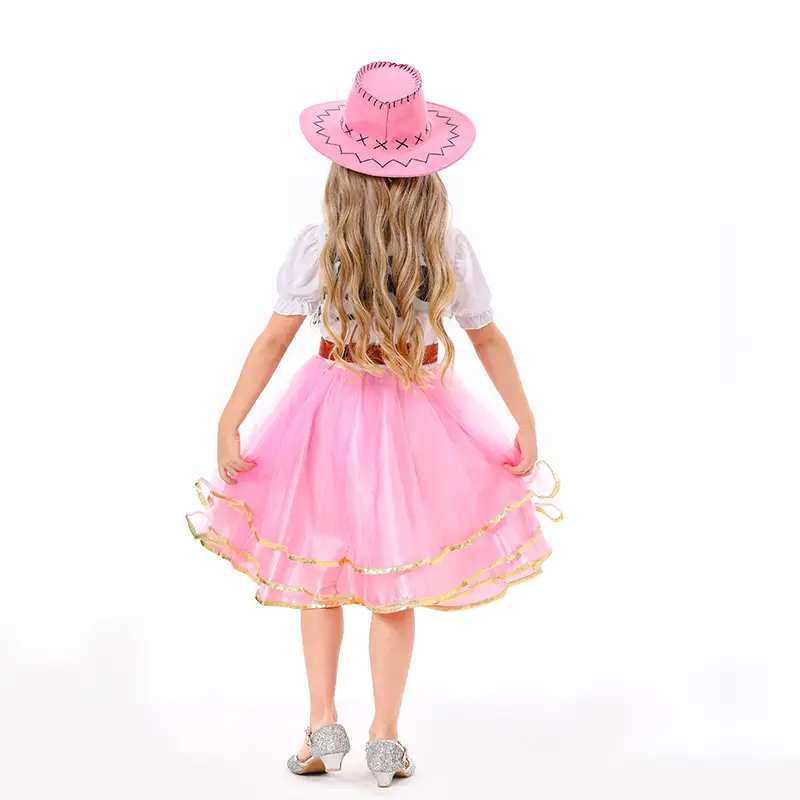 Girls Halloween Princess Costume Blue Skirt Masquerade Dress — feature 8