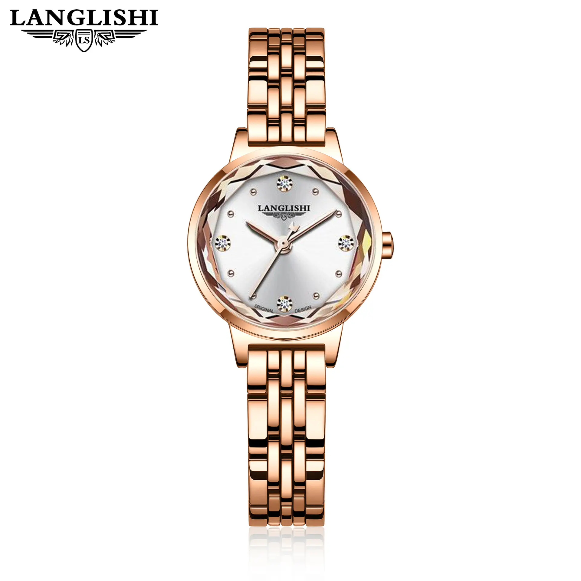 Faux Rose Gold Swiss Watch for Women Ultra Thin Waterproof - Image 2