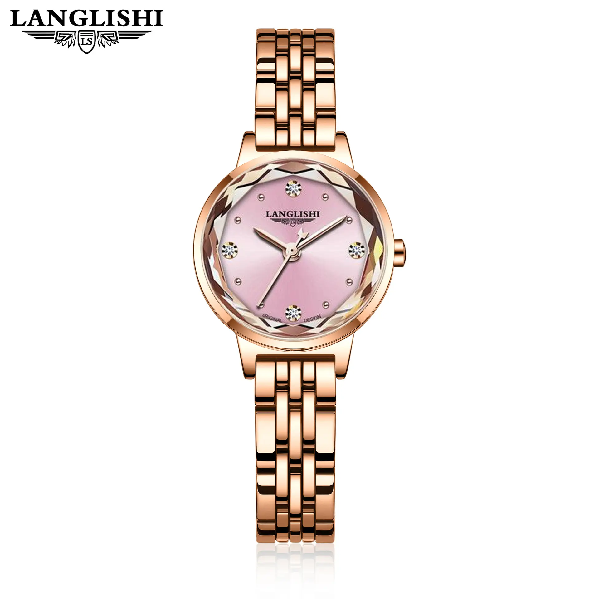 Faux Rose Gold Swiss Watch for Women Ultra Thin Waterproof - Image 3