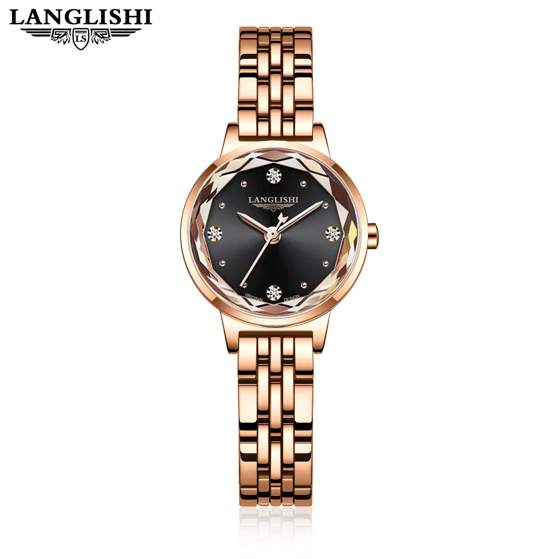Faux Rose Gold Swiss Watch for Women Ultra Thin Waterproof - Image 4