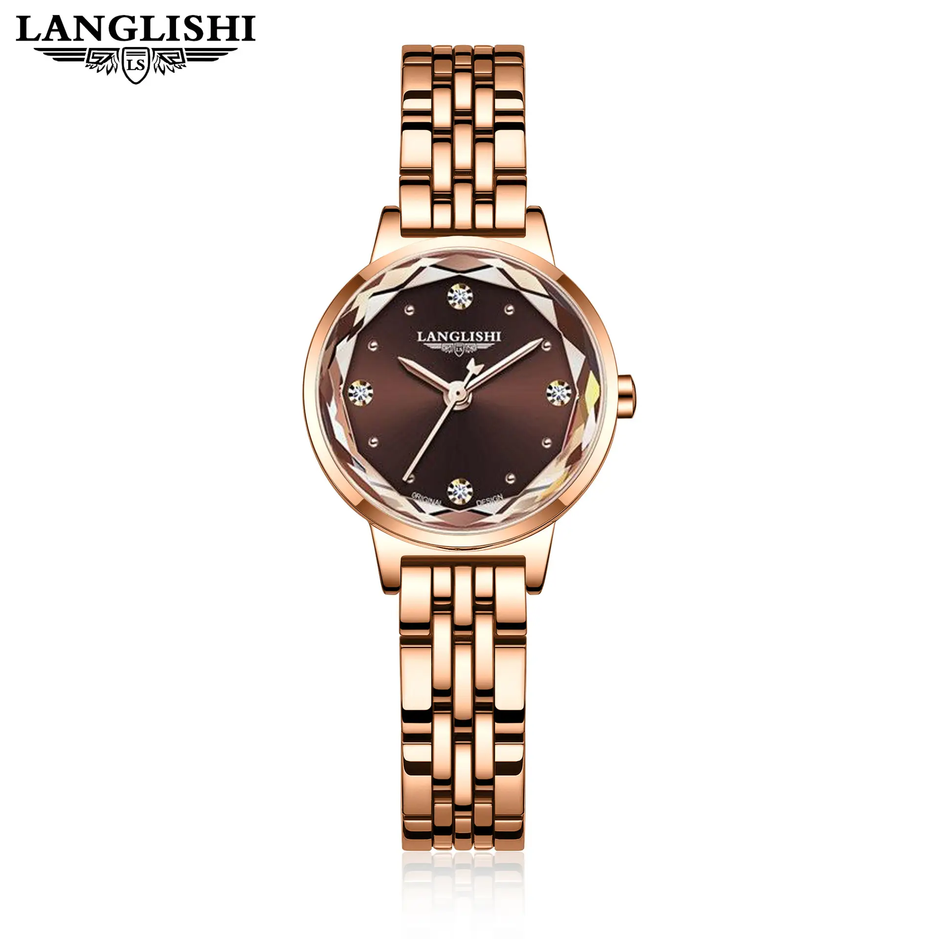 Faux Rose Gold Swiss Watch for Women Ultra Thin Waterproof - Image 5