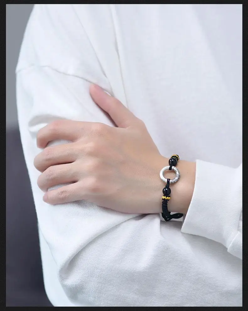 Xiangyun Silver Buckle Bracelet Men Women Adjustable Ethnic — feature 8