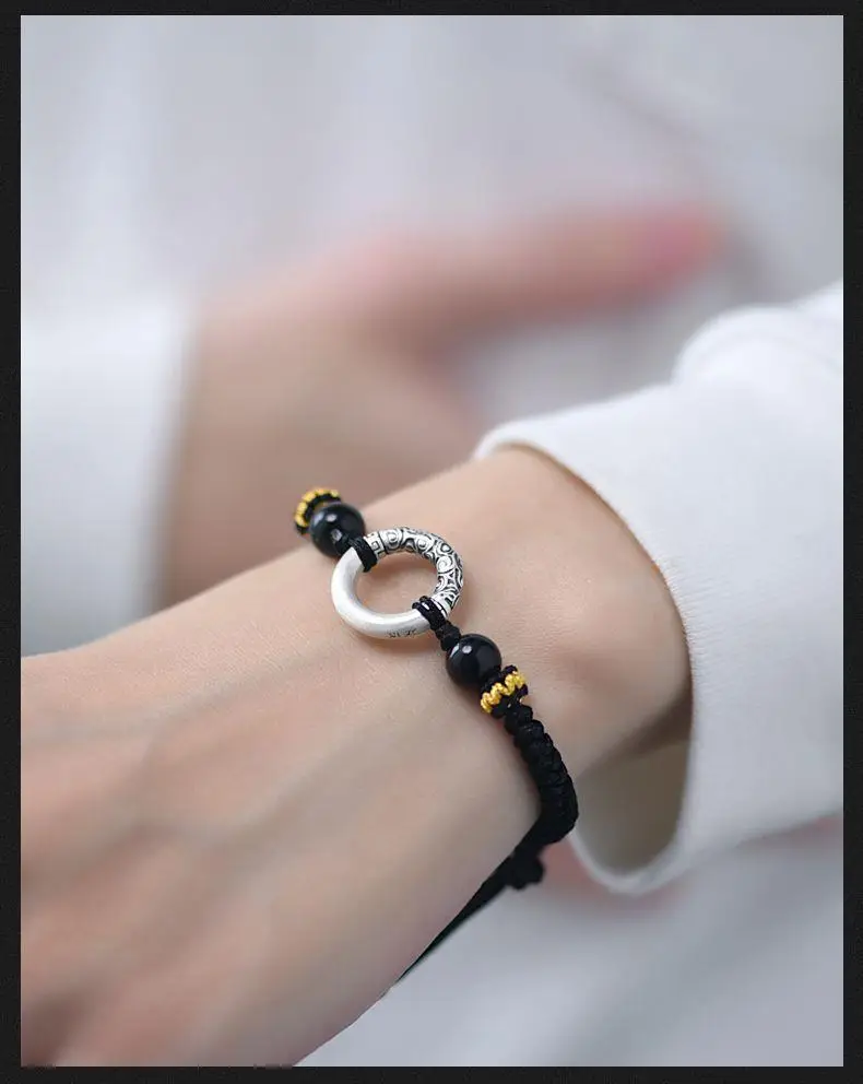 Xiangyun Silver Buckle Bracelet Men Women Adjustable Ethnic — feature 9
