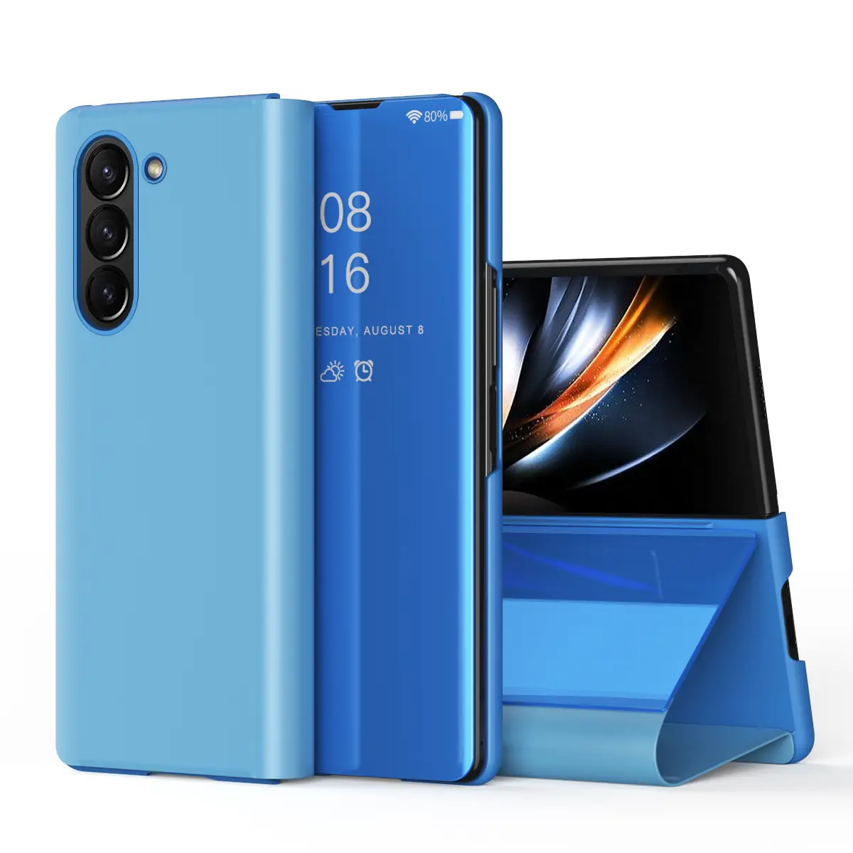 Z Fold7 Protective Leather Case Stand - Image 11