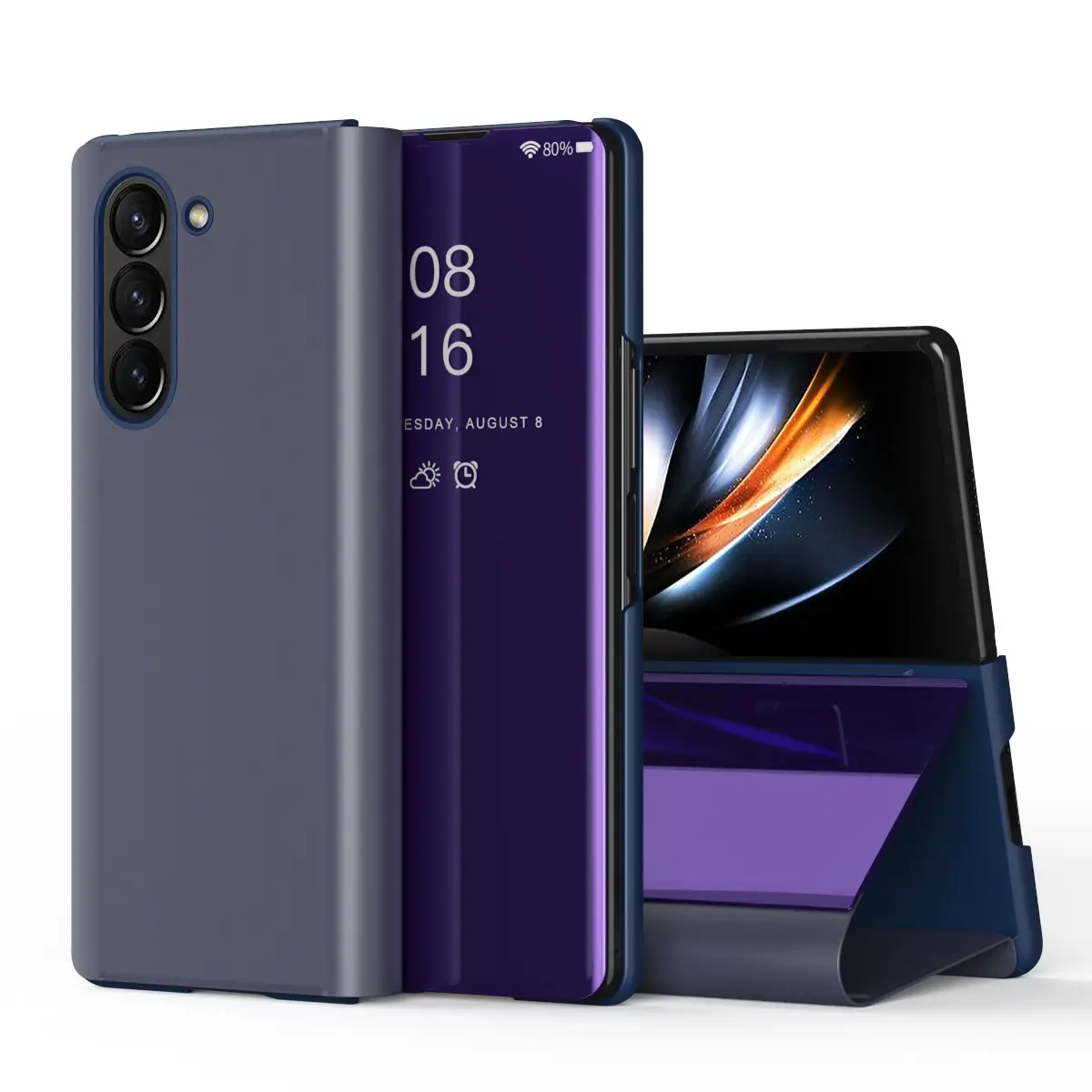 Z Fold7 Protective Leather Case Stand - Image 5