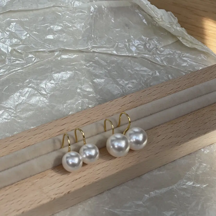 Pearl Earrings Gold Plated 925 Sterling Silver — feature 13